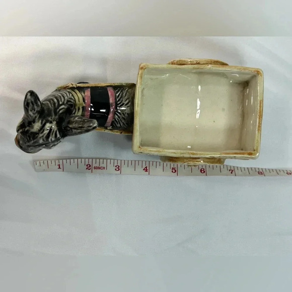 Vintage Ceramic Donkey Pulling Cart Planter Made  in Occupied Japan - Picture 5 of 14